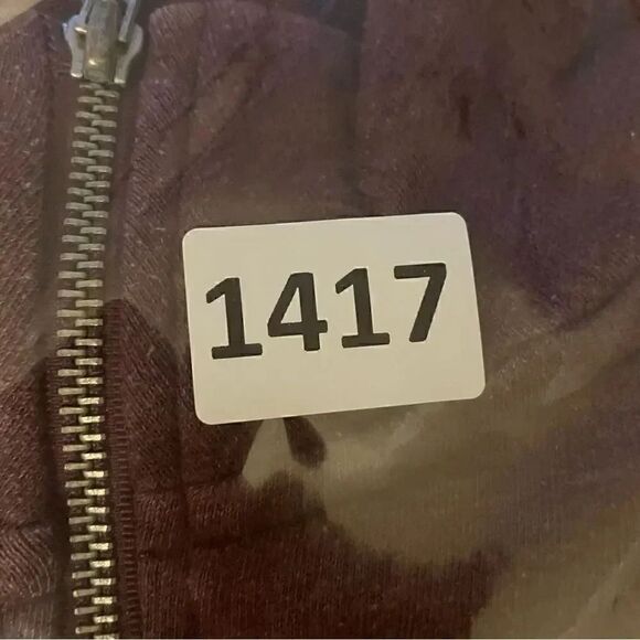 Victoria Secret PINK Burgundy Leopard Quarter Zip Womens Sweatshirt SZ XS #1417 - Picture 6 of 8